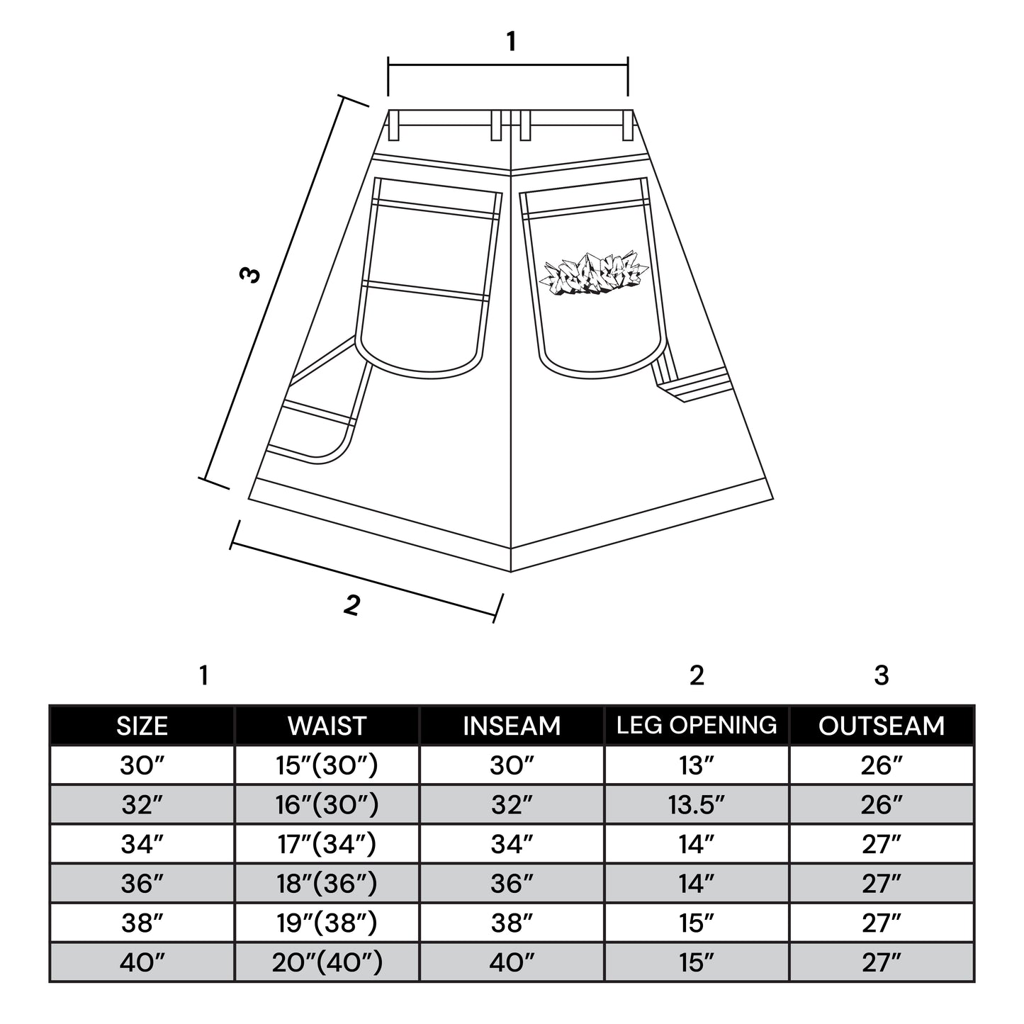 WEXWEAR JORTS(white logo)